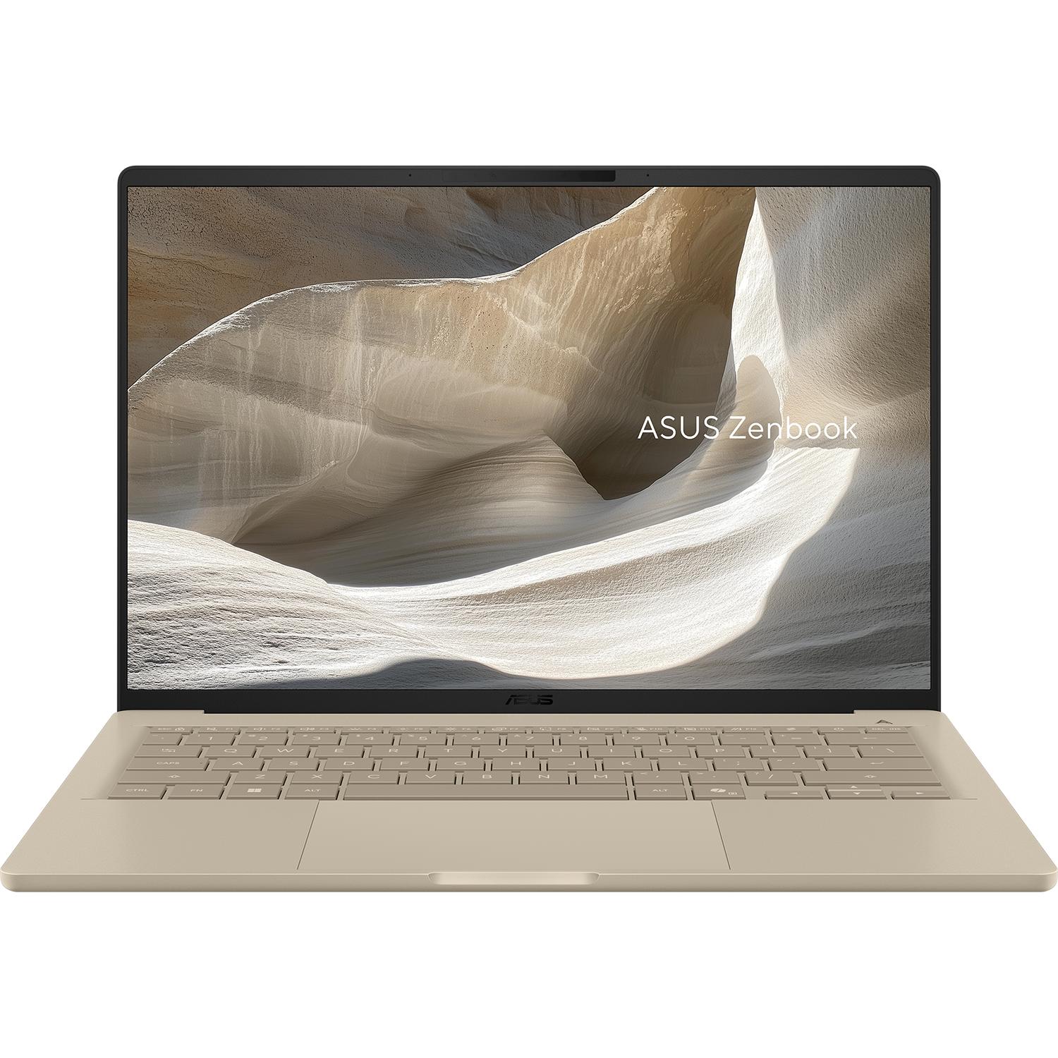 Ноутбук/ ASUS UX3407NA-QD100W 14"(1920x1200 OLED)/Qualcomm Snapdragon X2 Elite X2E-88-100(3.4Ghz)/32768Mb/1024SSDGb/noDVD/Int:Shared/Cam/BT/WiFi/70WHr/war 1y/0.99kg/Zabriskie Beige/Win11Home + маг-алюм корп; +чехол