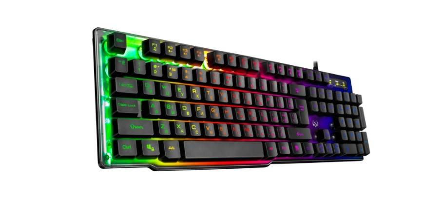 SVEN Клавиатура проводная игровая KB-G8500 (104 кл, 12 Fn  функций, прозрач. корп.,подсв, мет. основание )