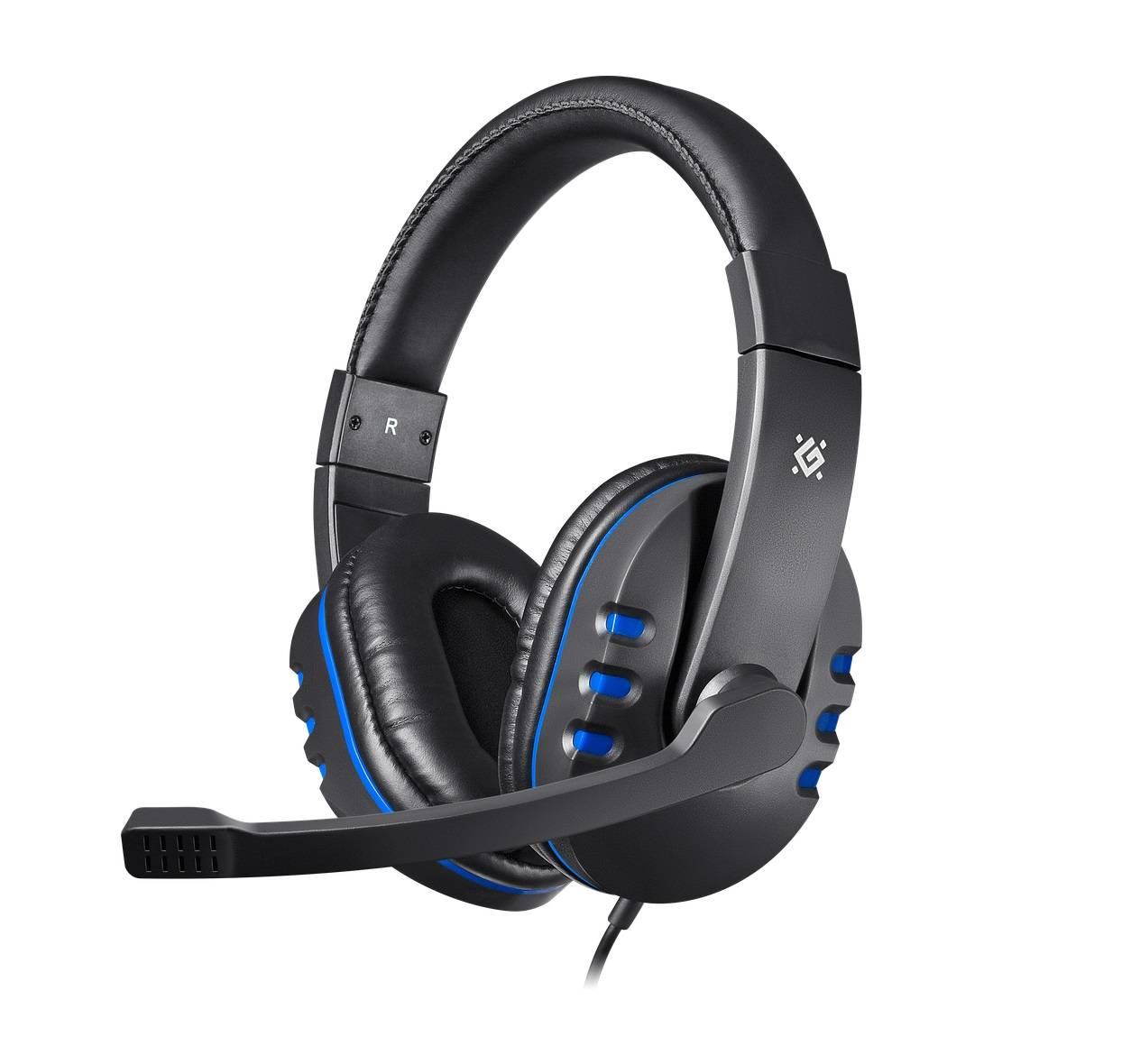 Defender Игровая гарнитура Warhead G-160 черный+синий, кабель 2,5 м.
