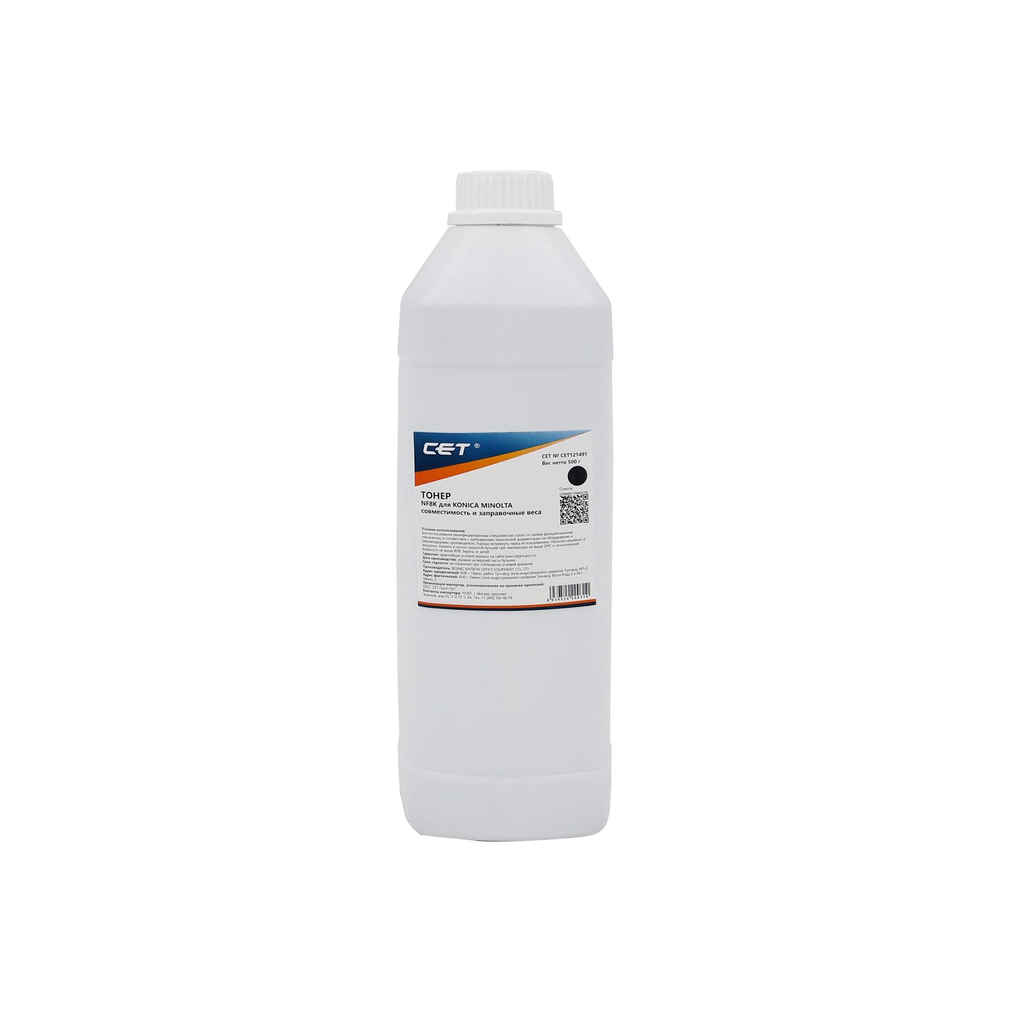 Тонер для KONICA MINOLTA Bizhub C258/C368/C227/C287 Black (NF8K) 500г/бут (TN-324K/TN-221K) CET, CET121491