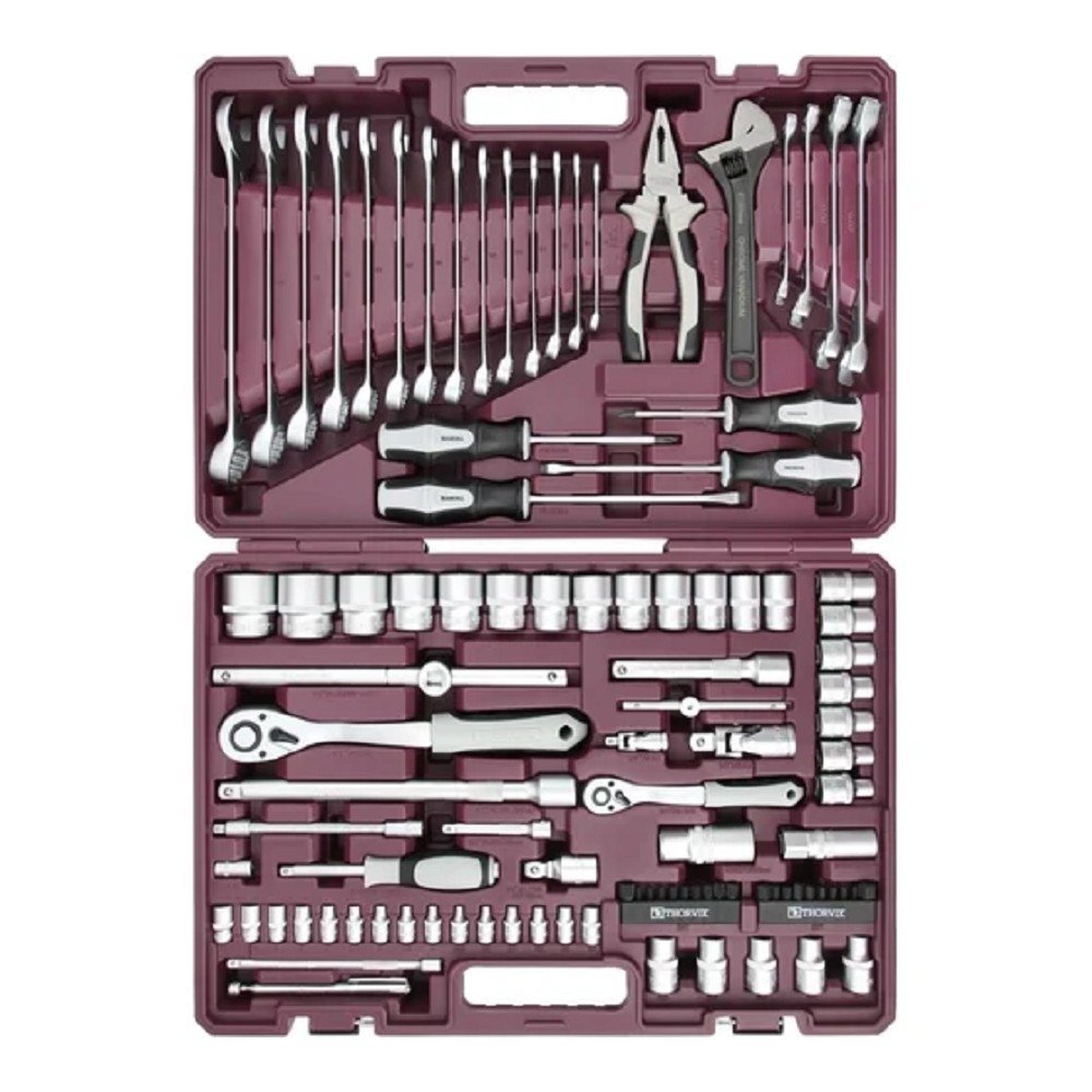 Thorvik TS101 Набор инструмента универсальный 1/4", 1/2"DR, 101 предмет