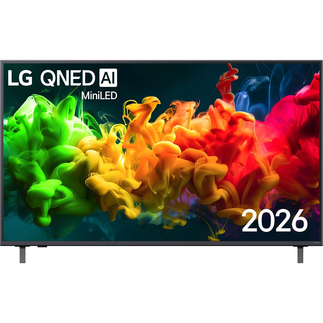 Телевизор ЖК 55'' LG/ 55", Ultra HD, QNED MiniLED, Dynamic QNED Color, Direct Led, Smart TV (WebOS 26), Wi-Fi 5, DVB-T2/C/S2, MR, 60Hz Native, 2.0ch (20W), 3хHDMI, 1хUSB, 2 Pole, синяя сажа, 2026, 55QNED80B6B.ARUG