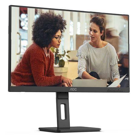МОНИТОР 23.8" AOC 24E3QAF Black с поворотом экрана (IPS, 1920x1080, 75Hz, 4 ms, 178°/178°, 300 cd/m, 1300:1, +HDMI 1.4)