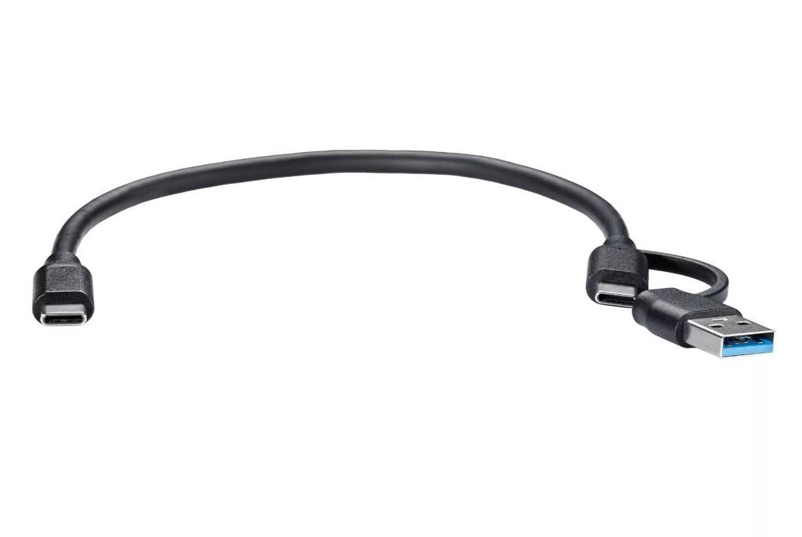 Кабель соединительный 2-in-1 USB-A/C to Type C,10Gbps, 0.3m медь Telecom <TUS716-0.3m>, TUS716-0.3M