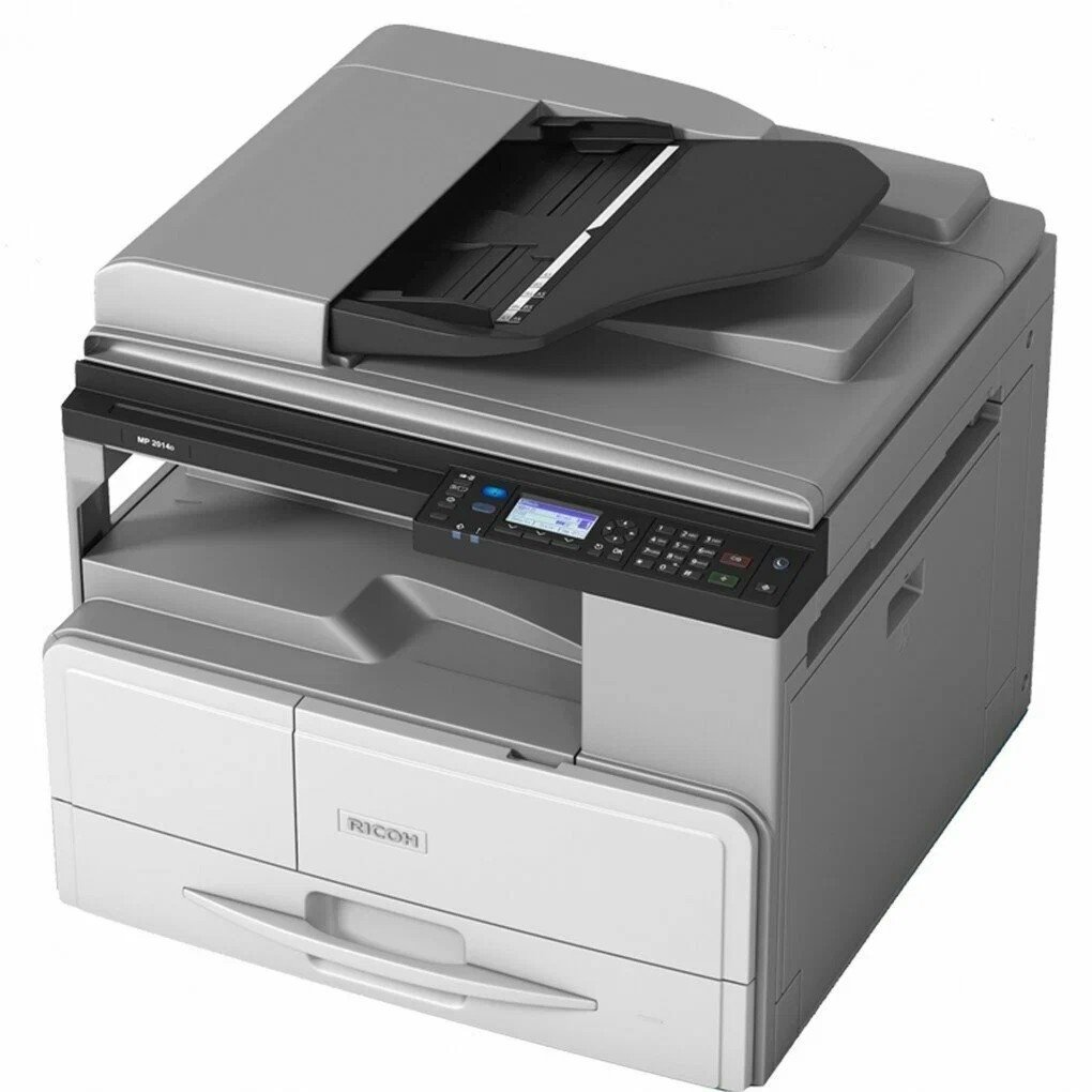 Ricoh MP 2014AD (912356) 417378N {МФУ, A3, 256Мб, 20стр/мин, дуплекс, GDI, ARDF50,  в комплекте тонер (4000стр), девелопер, инструкция, запуск инженером АСЦ 