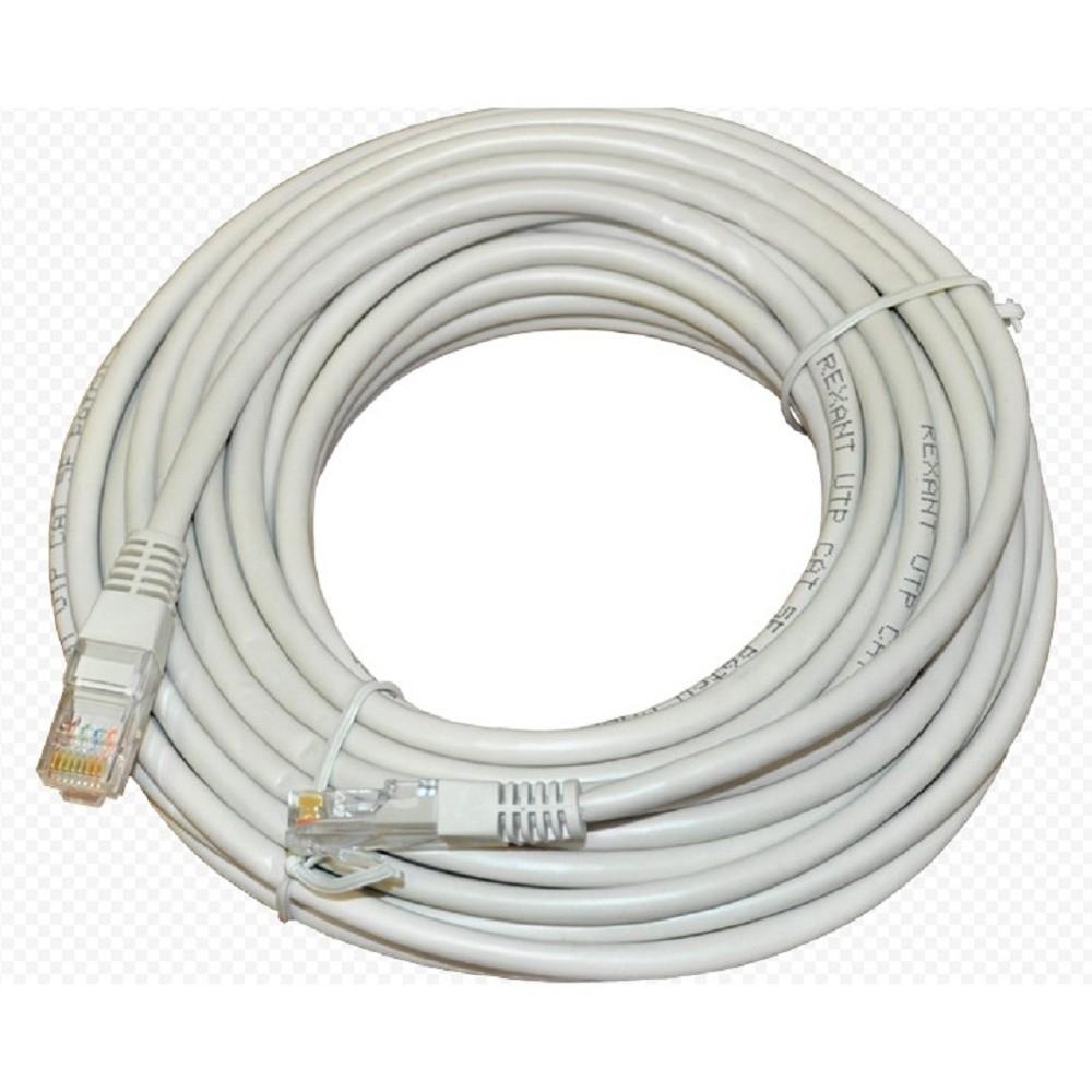 Rexant (18-1012) Шнур коммутационный, патч-корд U/UTP RJ45-RJ45, CAT 5e, PVC, серый, 25м