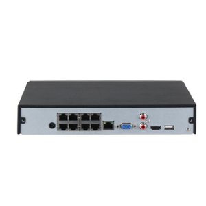 DAHUA DHI-NVR2108HS-8P-I2 8-канальный IP-видеорегистратор с PoE, 4K, H.265+, видеоаналитика, входящий поток до 144Мбит/с, 1 SATA III до 10Тбайт