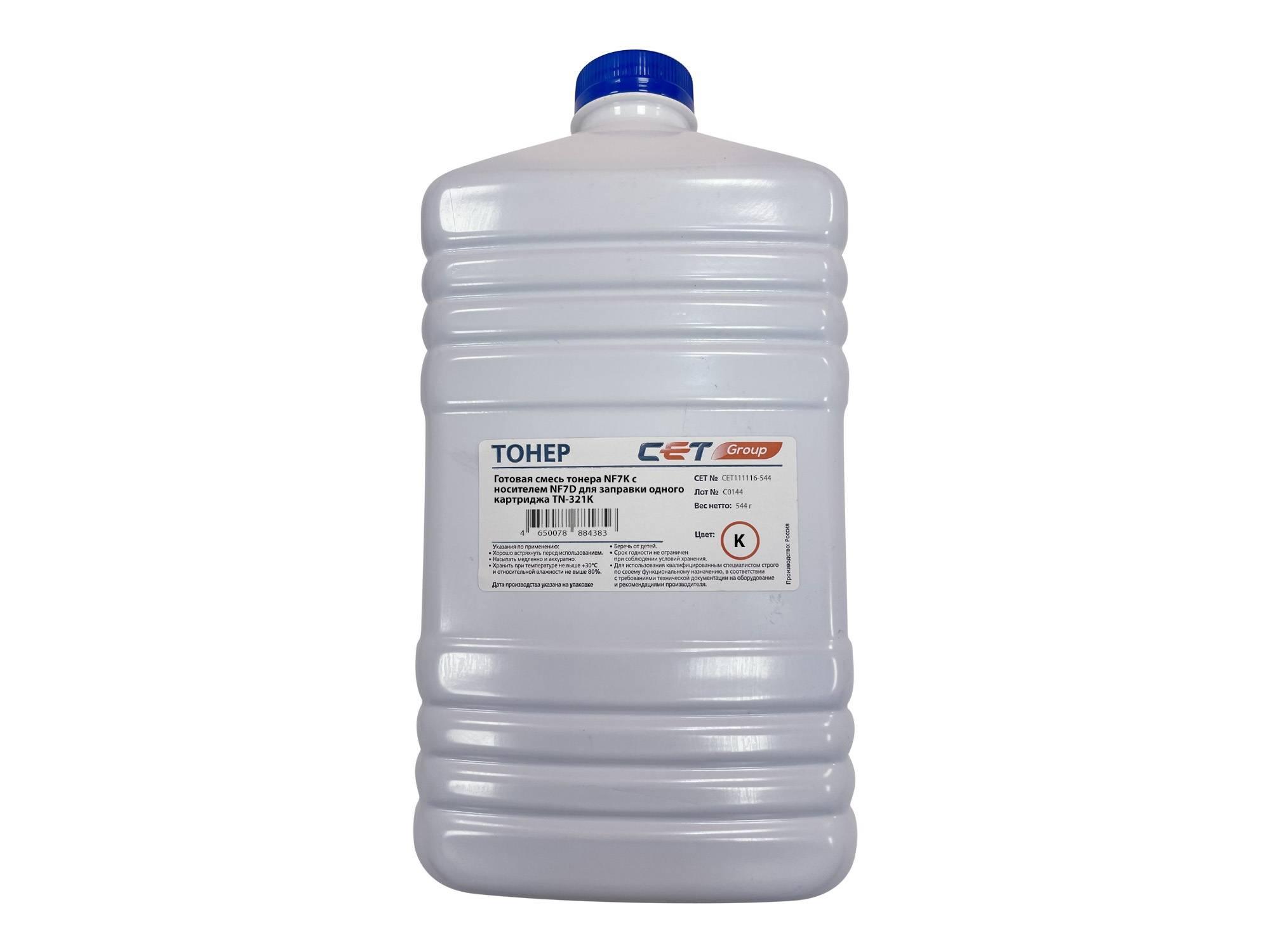 Тонер + носитель для KONICA MINOLTA Bizhub 224e/C224/284/364 Black (NF7K + NF7D) 544г/бут. (TN-321/322 ) (Japan) CET, CET111116-544