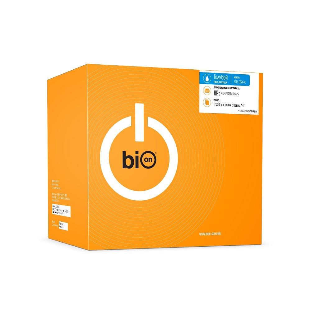 Bion CE261A Картридж для HP Color LaserJet Enterprise CP4025n/CP4025dn/CP4525n/CP4525dn/CP4525xh (11000  стр.), Голубой, с чипом, BCR-CE261A