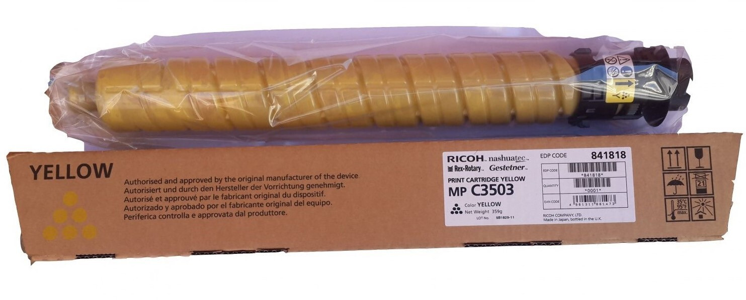 Тонер-картридж тип MPC3503 желтый для Ricoh MPC3003/3503/3004/3504 (18000стр) 841818