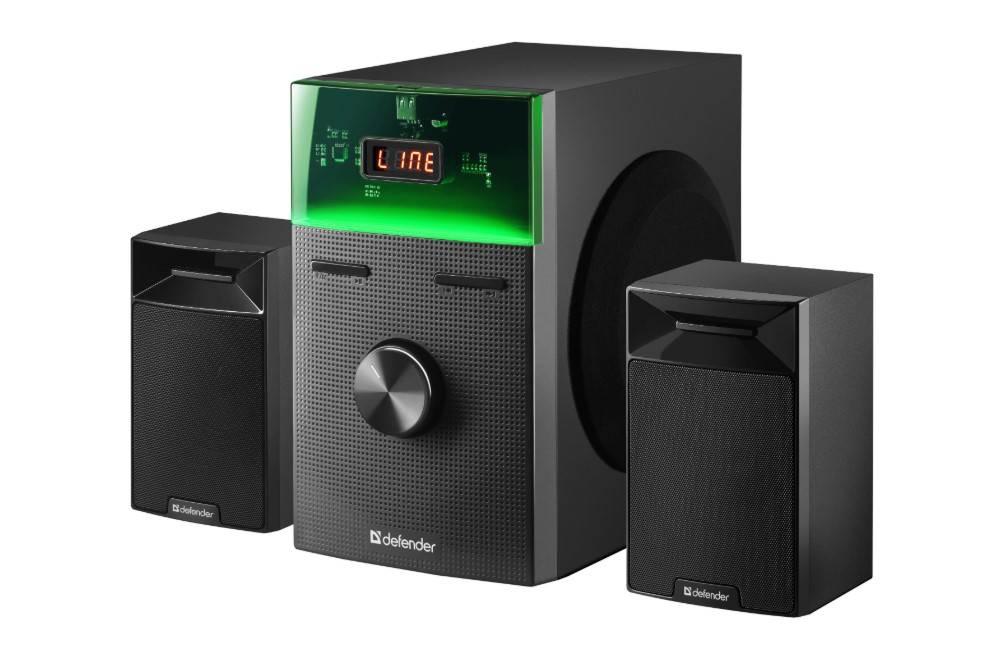 Defender Акустическая 2.1 система Tresor 50Вт, BT/FM/USB/AUX/RC/Light, 65092