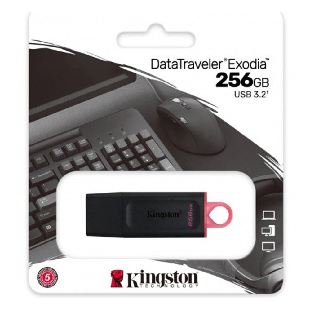 Kingston USB Drive 256Gb DataTraveler Exodia DTX/256GB USB3.1 черный/красный