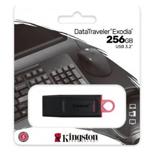 Kingston USB Drive 256Gb DataTraveler Exodia DTX/256GB USB3.1 черный/красный