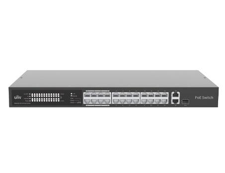  Uniview Коммутатор 24x100Mbps POE, 11000Mbps, 11000Mbps комбо, бюджет мощности 370 Вт, максимальная мощность на порт 30 Вт, NSW2020-24T1GT1GC-POE-IN