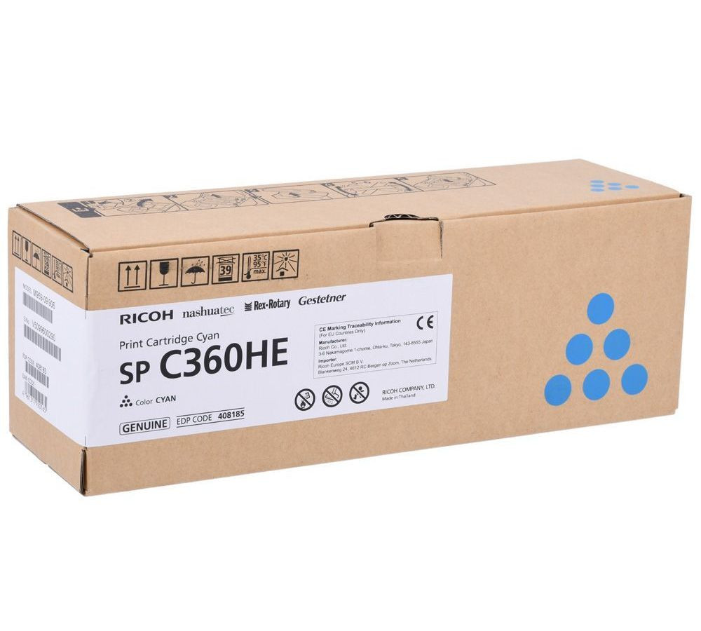 Принт-картридж голубой тип SPC360HE для Ricoh SPC360/361 (5000стр) 408185
