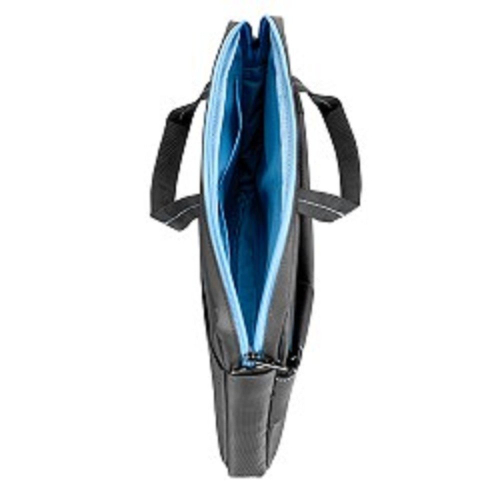 Сумка Continent  CC-205 GB(нейлон, серый, с голубой отстрочкой, 15,6'')