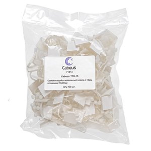 Cabeus TTB-15 Самоклеящийся кабельный зажим (100 шт)