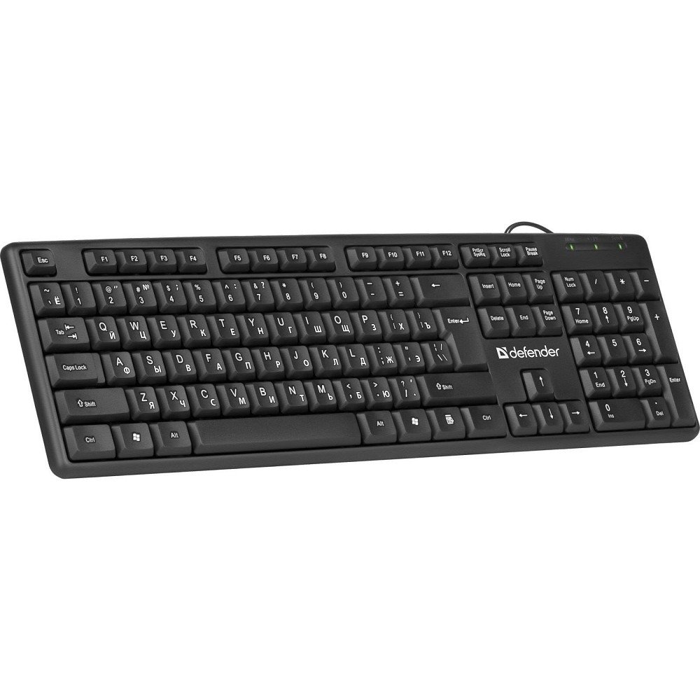 Defender Клавиатура  Element HB-520 Black USB [45522] {Проводная, 108кн.+ 3доп.}