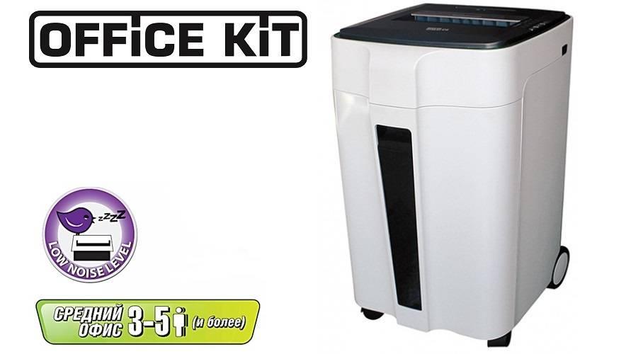Шредер Office Kit S240 -  1,9 х 10 мм /15 лист./ 40 литр./ кл.4/ световая индикация / скобы-скрепки-карты - CD /выдвижн., OK1910S240