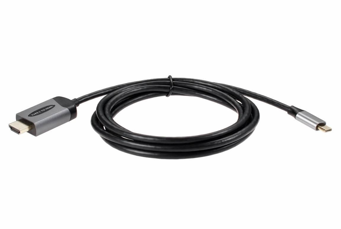 Кабель-адаптер USB3.1 Type-Cm --> HDMI A(m) 4K@60Hz, 1.8m, Telecom <TCC008T-1.8M>