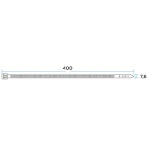 Rexant (67-0400-8) Стяжка нейлоновая Профессиональная 400x7,6мм, белая (100 шт/уп)