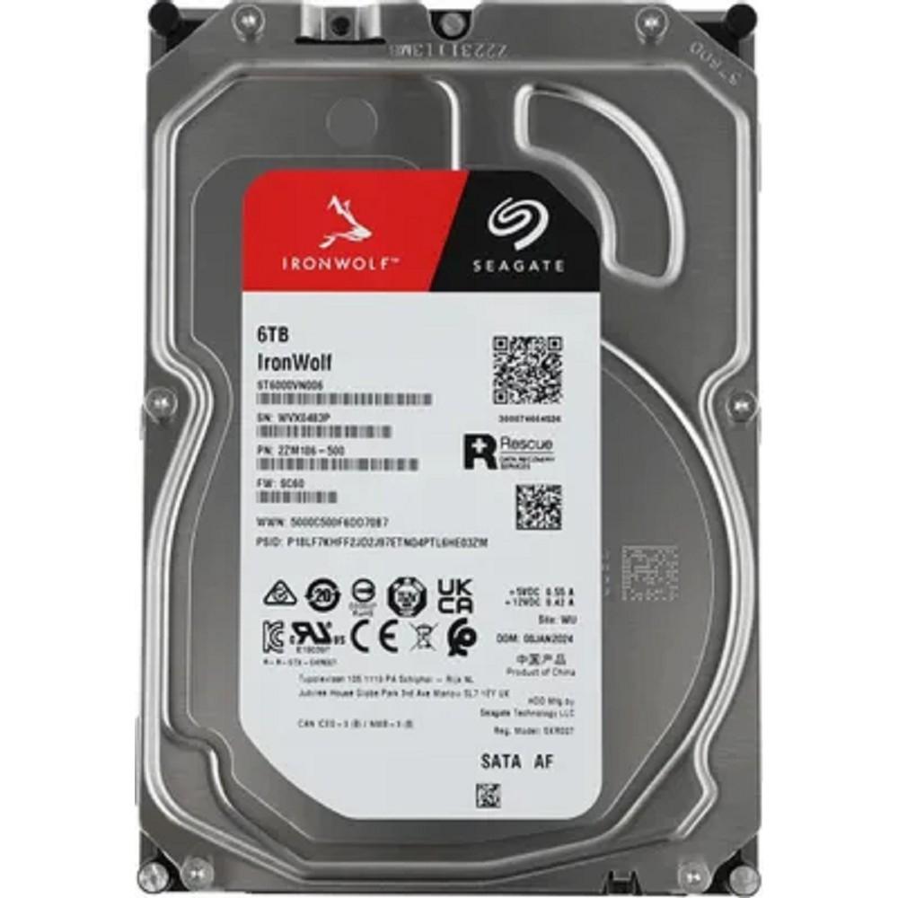 6TB Seagate Ironwolf (ST6000VN006) {SATA 6.0Gb/s, 5400 rpm, 256mb buffer, 3.5", для NAS}