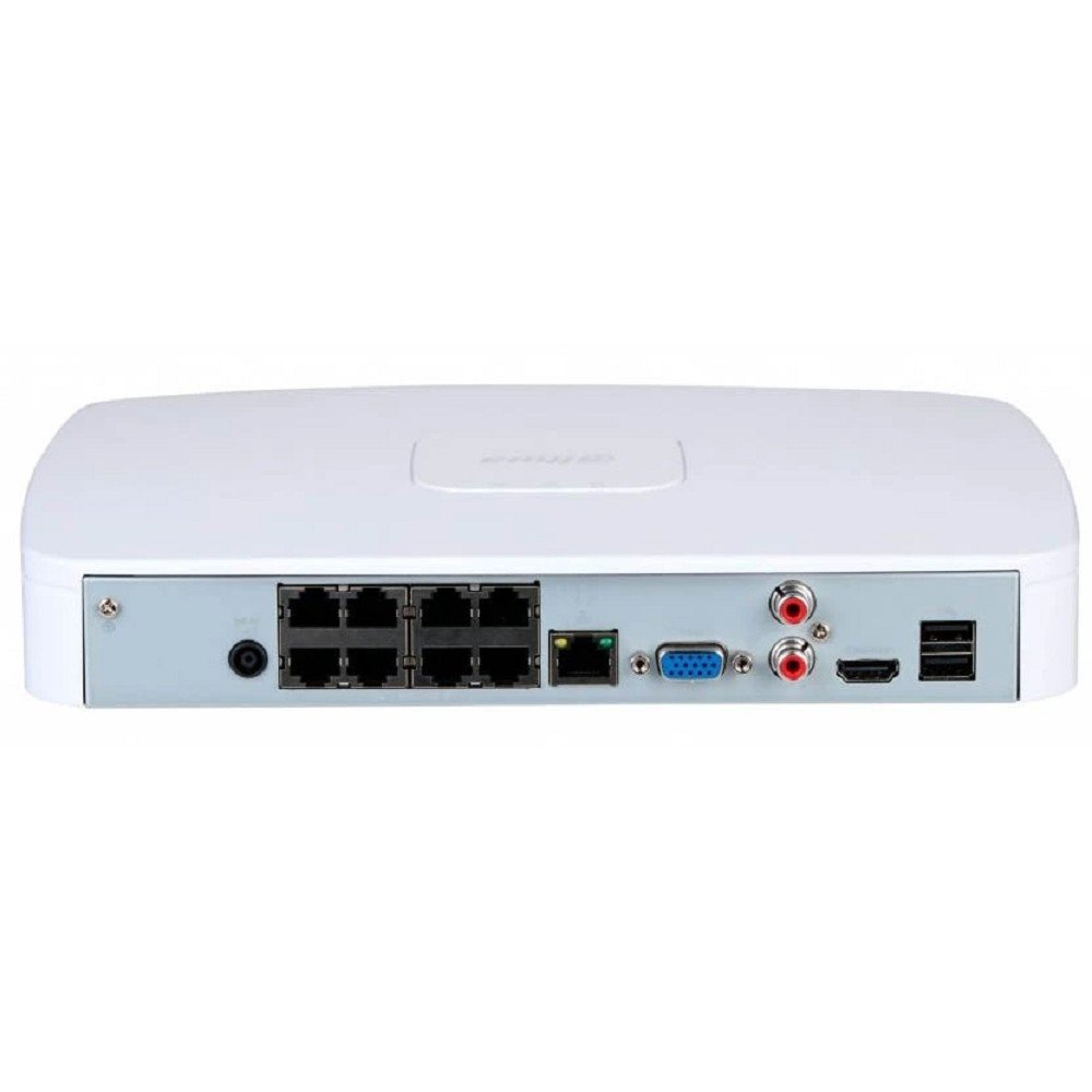 DAHUA DHI-NVR4108-8P-4KS3 8-канальный IP-видеорегистратор с PoE, 4K и H.265+, входящий поток до 160Мбит/с, видеоаналитика, 1 SATA III до 20Тбайт