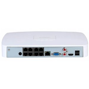 DAHUA DHI-NVR4108-8P-4KS3 8-канальный IP-видеорегистратор с PoE, 4K и H.265+, входящий поток до 160Мбит/с, видеоаналитика, 1 SATA III до 20Тбайт