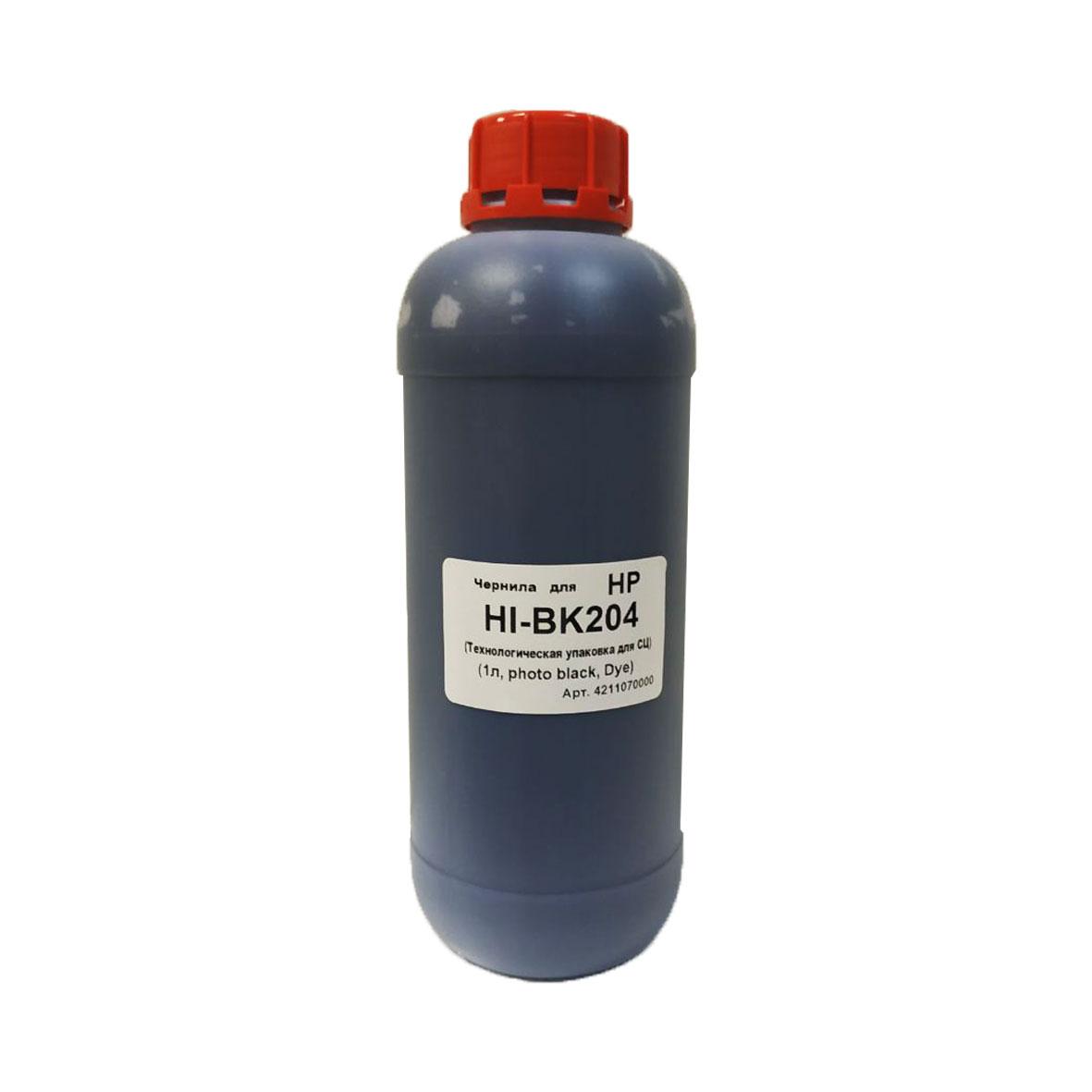 Чернила для HP (1л,photo black Dye) HI-BK204 (Технологическая упаковка для СЦ)