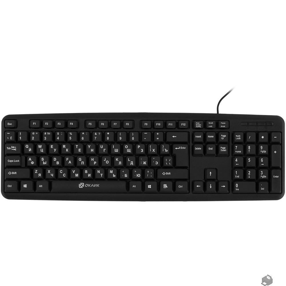 Клавиатура Oklick 180M черный  {Клавиатура, USB}[943626] 