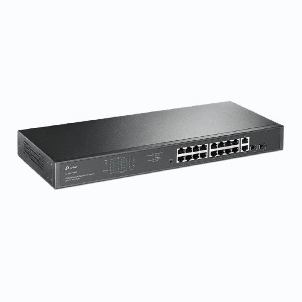 TP-Link TL-SG1218MP Коммутатор с 16 гигабитными портами PoE+ и 2 комбинированными портами RJ45/SFP