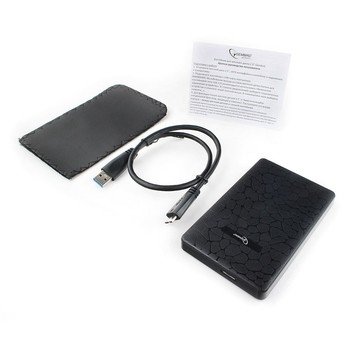 Gembird EE2-U3S-30P Внешний корпус 2.5" черный, USB 3.0, SATA, до 2 Тб, пластик