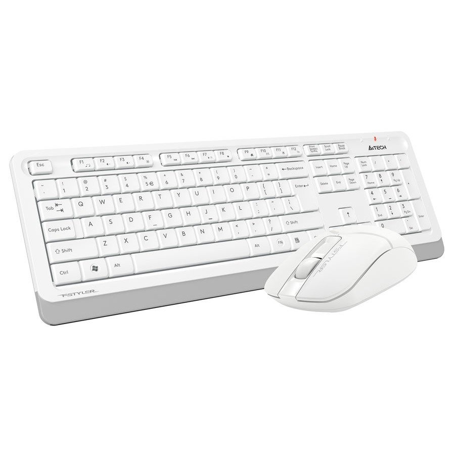 Клавиатура + мышь A4Tech Fstyler FG1012 клав:белый мышь:белый USB беспроводная Multimedia [1599042], FG1012 WHITE