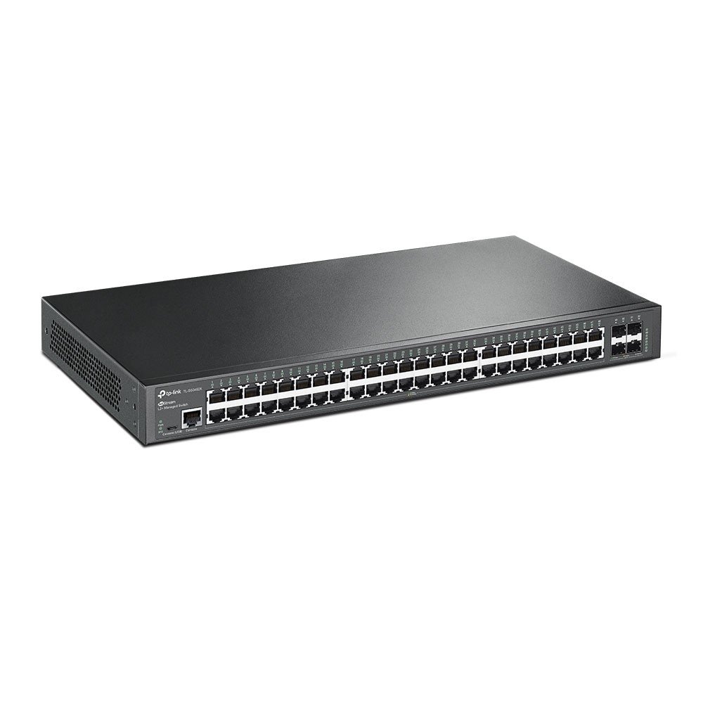 TP-Link SG3452X Управляемый коммутатор JetStream уровня 2+ с 48 гигабитными портами RJ45 и 4 портами SFP+ 