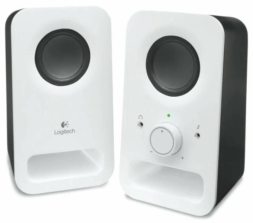 Logitech Акустическая 2.0 система Z150, 3 Вт, разъем для наушников, стерео-вход AUX INPUT, белый., 980-000815