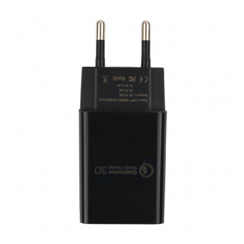Cablexpert Адаптер питания, Qualcomm QC 3.0, 100/220V - 1 USB порт 5/9/12V, черный (MP3A-PC-17)