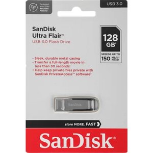 SanDisk USB Drive 128Gb Ultra Flair SDCZ73-128G-G46 {USB3.0, Black}  