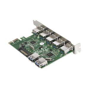 Exegate EX283717RUS Контроллер EXE-317 PCI-E 2.0, 5*USB3.0 ext + 2*USB3.0 int, разъем доп.питания (OEM)