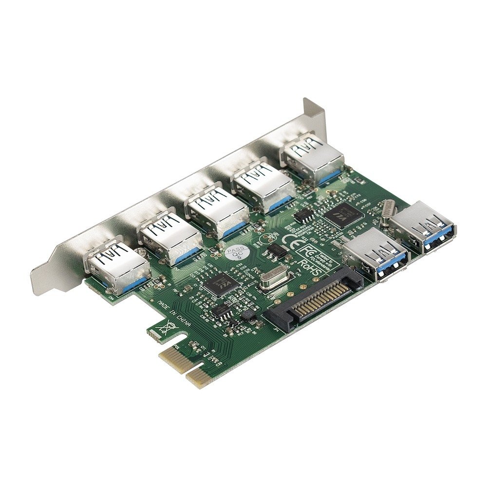 Exegate EX283717RUS Контроллер EXE-317 PCI-E 2.0, 5*USB3.0 ext + 2*USB3.0 int, разъем доп.питания (OEM)