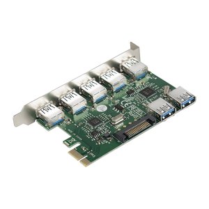 Exegate EX283717RUS Контроллер EXE-317 PCI-E 2.0, 5*USB3.0 ext + 2*USB3.0 int, разъем доп.питания (OEM)