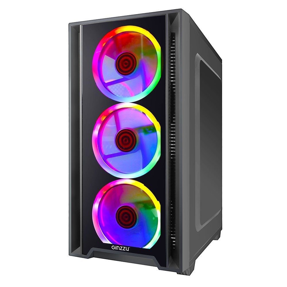 Ginzzu CL610 mATX FAN 4*12FRGB Белый