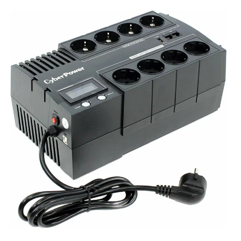 ИБП CyberPower BR1200ELCD {Line-Interactive, 1200VA/720W USB/RJ11/45/USB charger A/С  (4+4 EURO), 12В/5.8 Ач х 2}