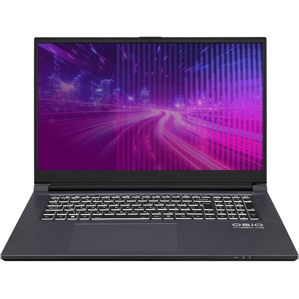 Ноутбук CyberLine C170i-002 17.3"(1920*1080 IPS (матовый, 144Hz) )/Intel Core i5 12600H(2.7Ghz)/16384Mb/512PCISSDGb/noDVD/Ext:nVidia GeForce RTX4050(6144Mb)/Cam/BT/WiFi/52.6WHr/war 1y/2.4kg/Space Gray/noOS + не МПТ