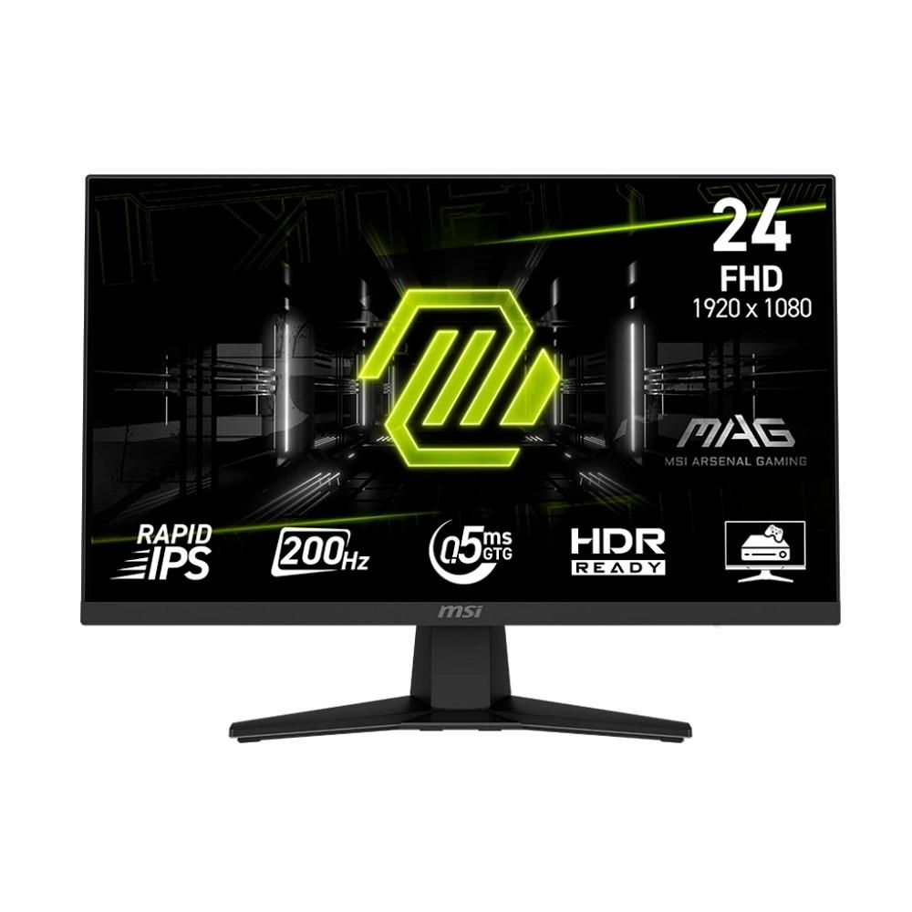 MSI MAG 23.8" 244F {IPS 1920x1080 200Hz 0.5ms 1000:1 300cd 178/178 HDMI2.0 DisplayPort1.2 Tilt VESA Black}, 9S6-3BC41H-011