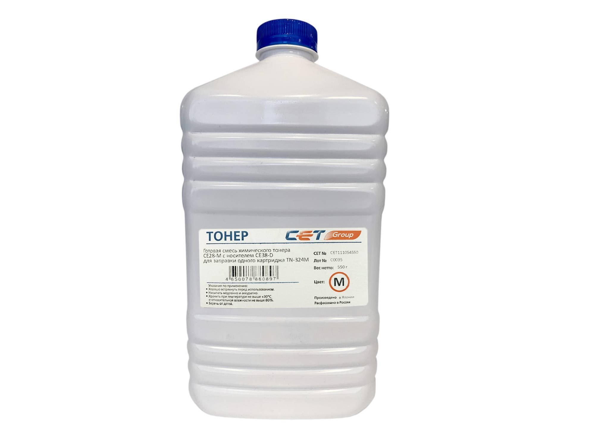 Тонер + носитель для KONICA MINOLTA Bizhub C258/308/368 (Japan) Magenta (CPT + CE28) 550г/бут (TN-324M/A8DA350) CET, CET111054550