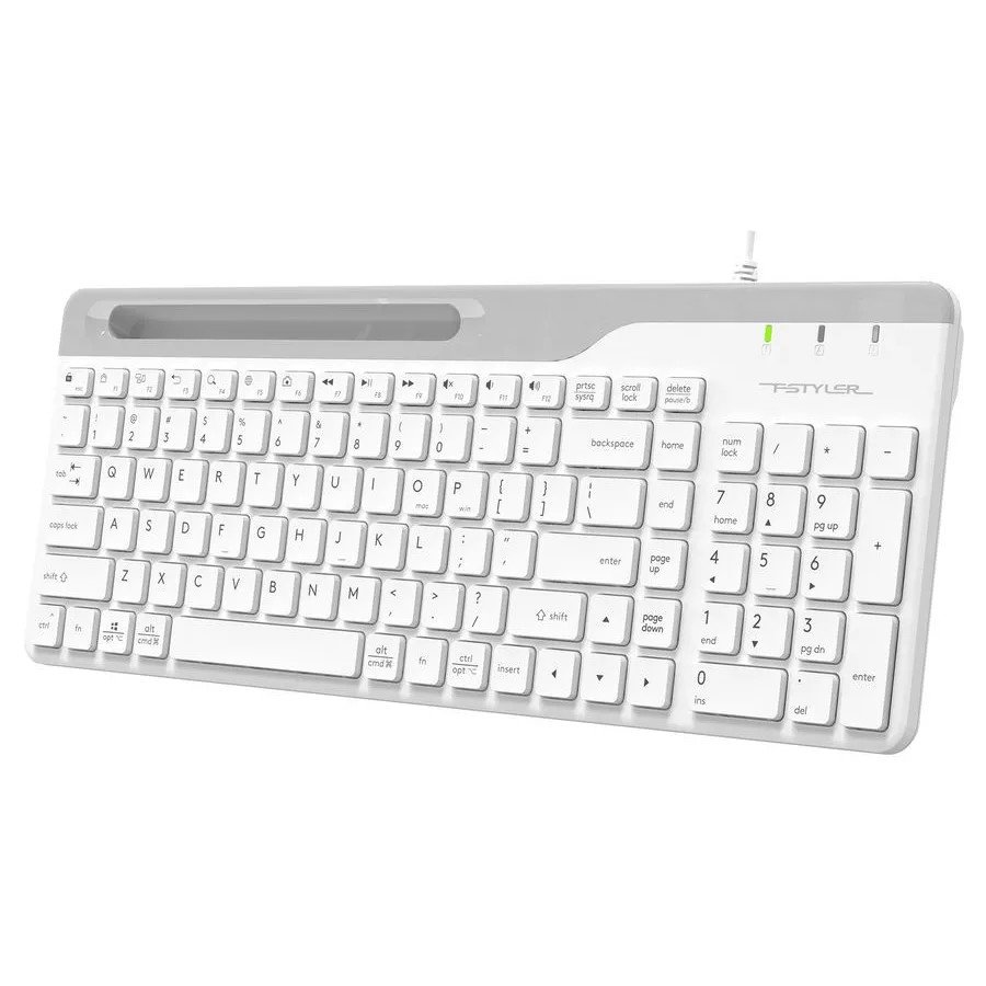 Клавиатура A4Tech Fstyler FK25 белый/серый USB slim [1530217], FK25 WHITE