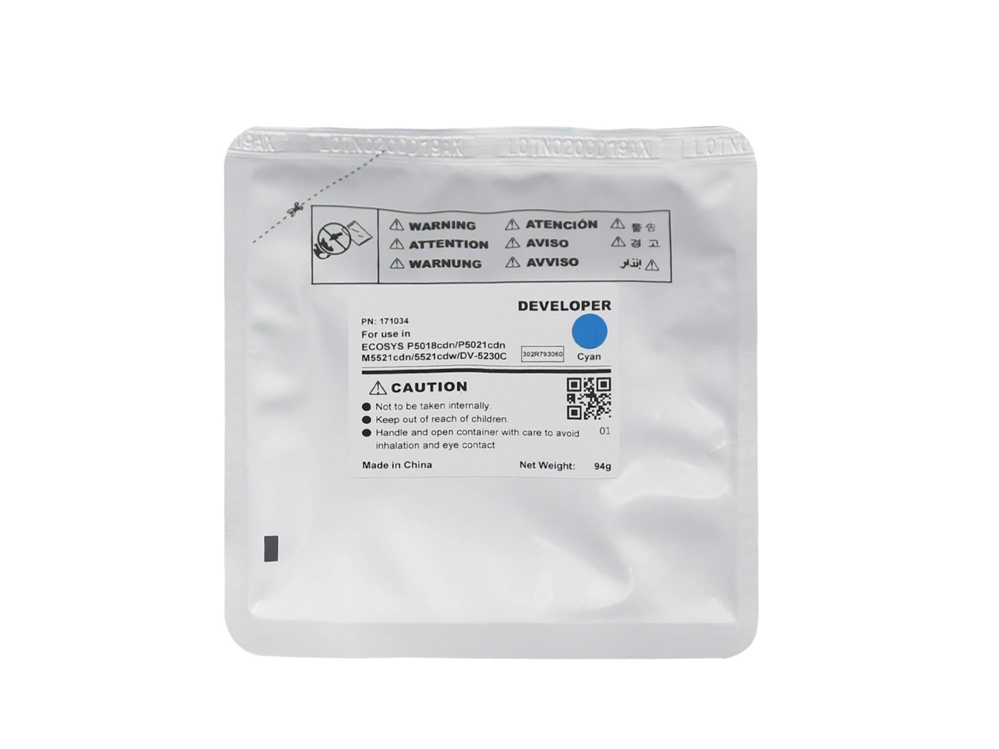 Девелопер для KYOCERA ECOSYS M5521cdn/P5021cdn/M5526cdw Cyan, 94г, 100000 стр. (DV-5230C/302R793060) CET, CET171034