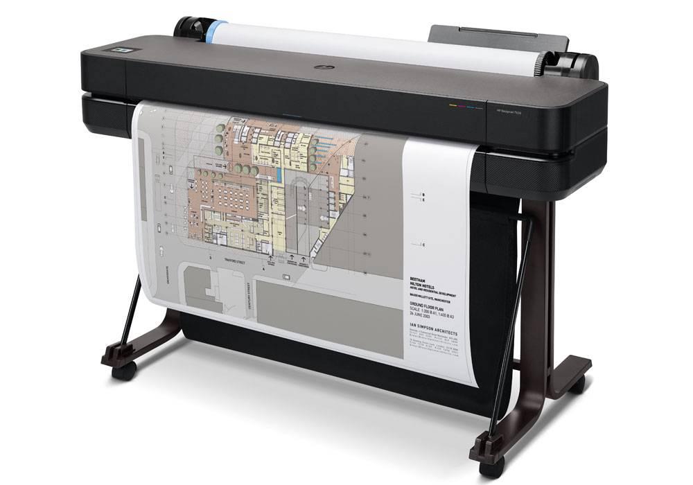 Плоттер струйный HP DesignJet T630 (А0, 36", 4-х цветная, 2400x1200dpi, 1Gb, WiFi, Lan, USB, подставка) замена 5HB11A, 5HB11D#B19