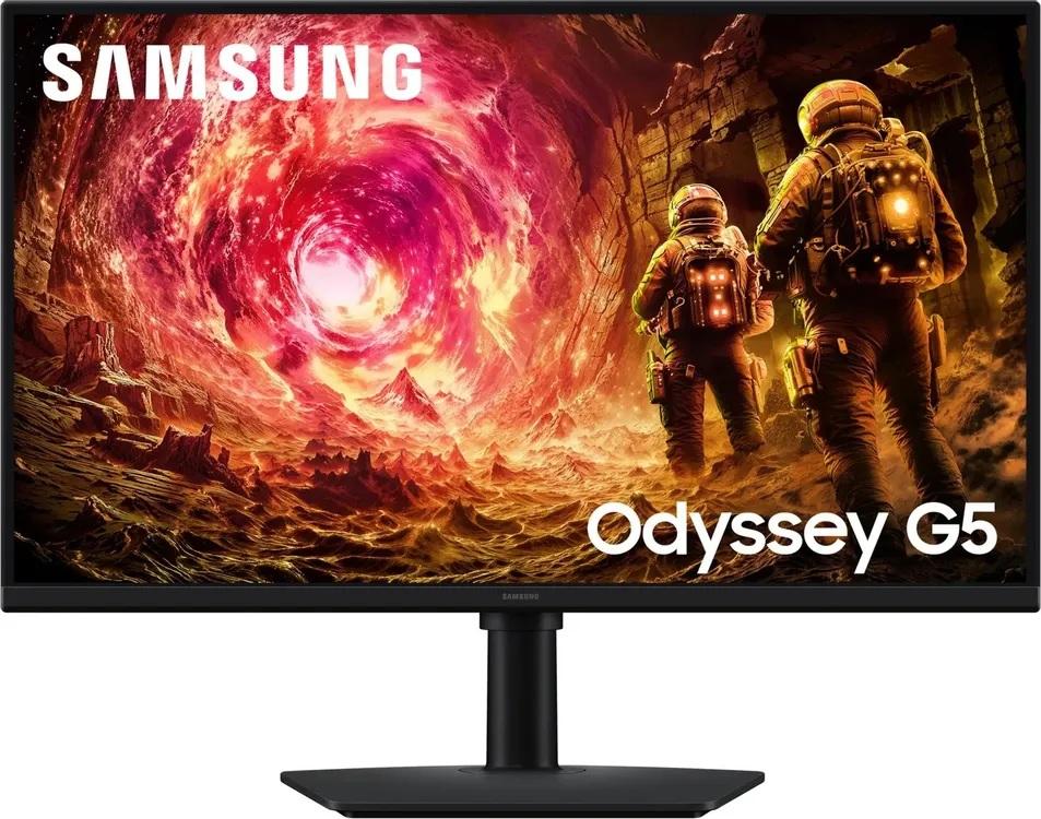 МОНИТОР 27" Samsung Odyssey G5 LS27FG502EIXCI Black с поворотом экрана (IPS, 2560x1440, 180Hz, 1 ms, 178°/178°)