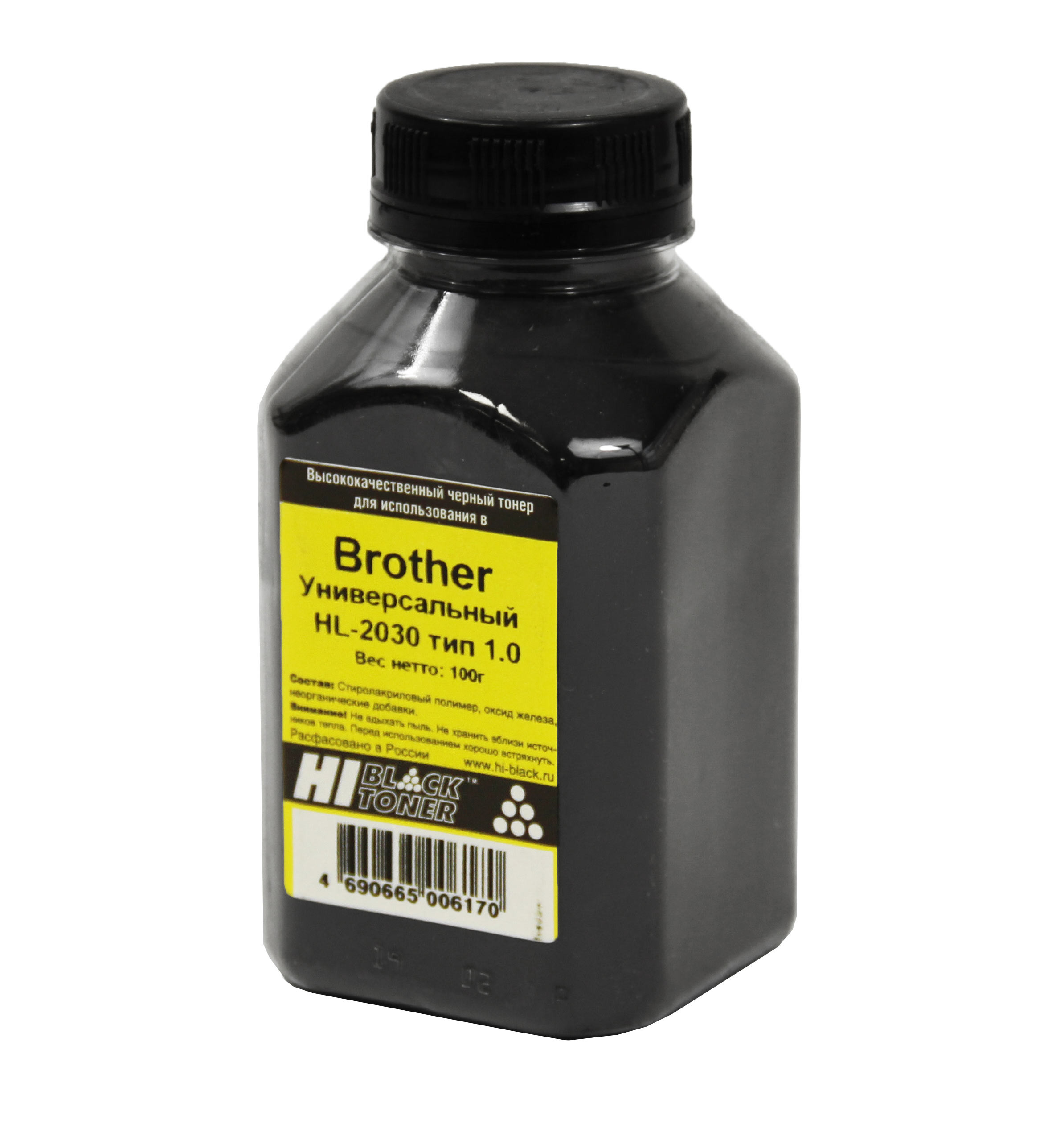 Тонер Hi-Black Универсальный для Brother HL-2030, Тип 1.0, Bk, 100 г, банка, 99122149001